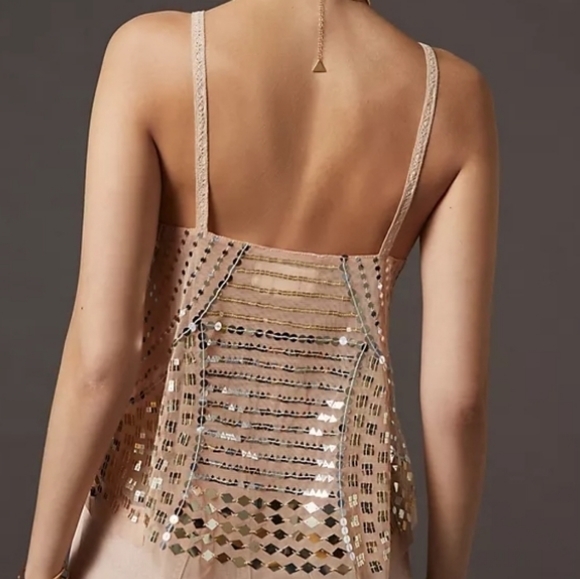 Anthropologie sequin sheer tank - Picture 3 of 8